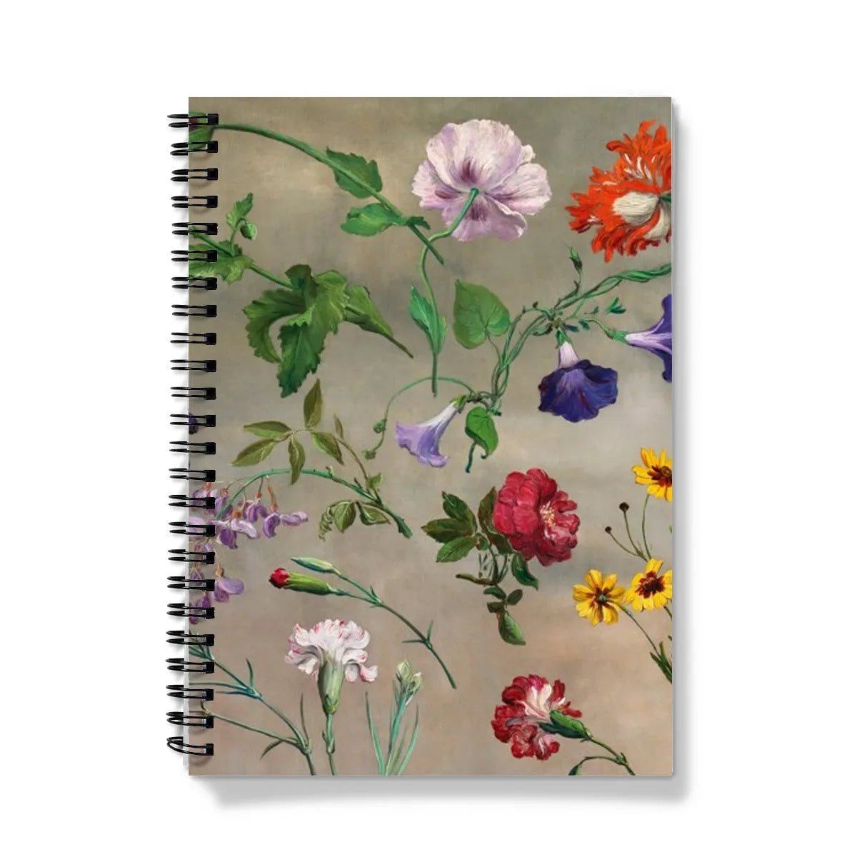 Studies Of Flowers By Jacques–laurent Agasse Notebook - A5 / Graph - Notebooks & Notepads - Aesthetic Art