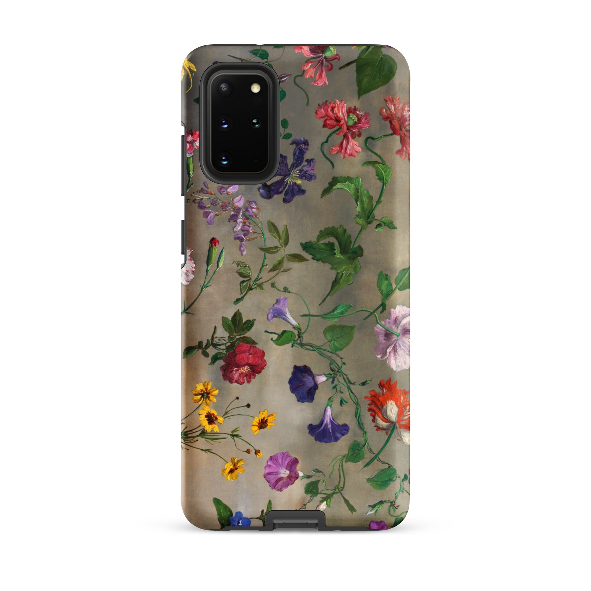 Studies of Flowers Jacques–laurent Agasse Samsung Case, Galaxy S20 Plus / Matte, Smartphone Case Floral Pattern Colorful Flowers Green