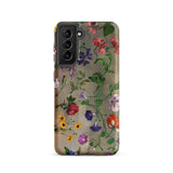 Studies of Flowers - Jacques–laurent Agasse Samsung Case, Galaxy S21 / Matte, Smartphone Case Translucent Floral Pattern