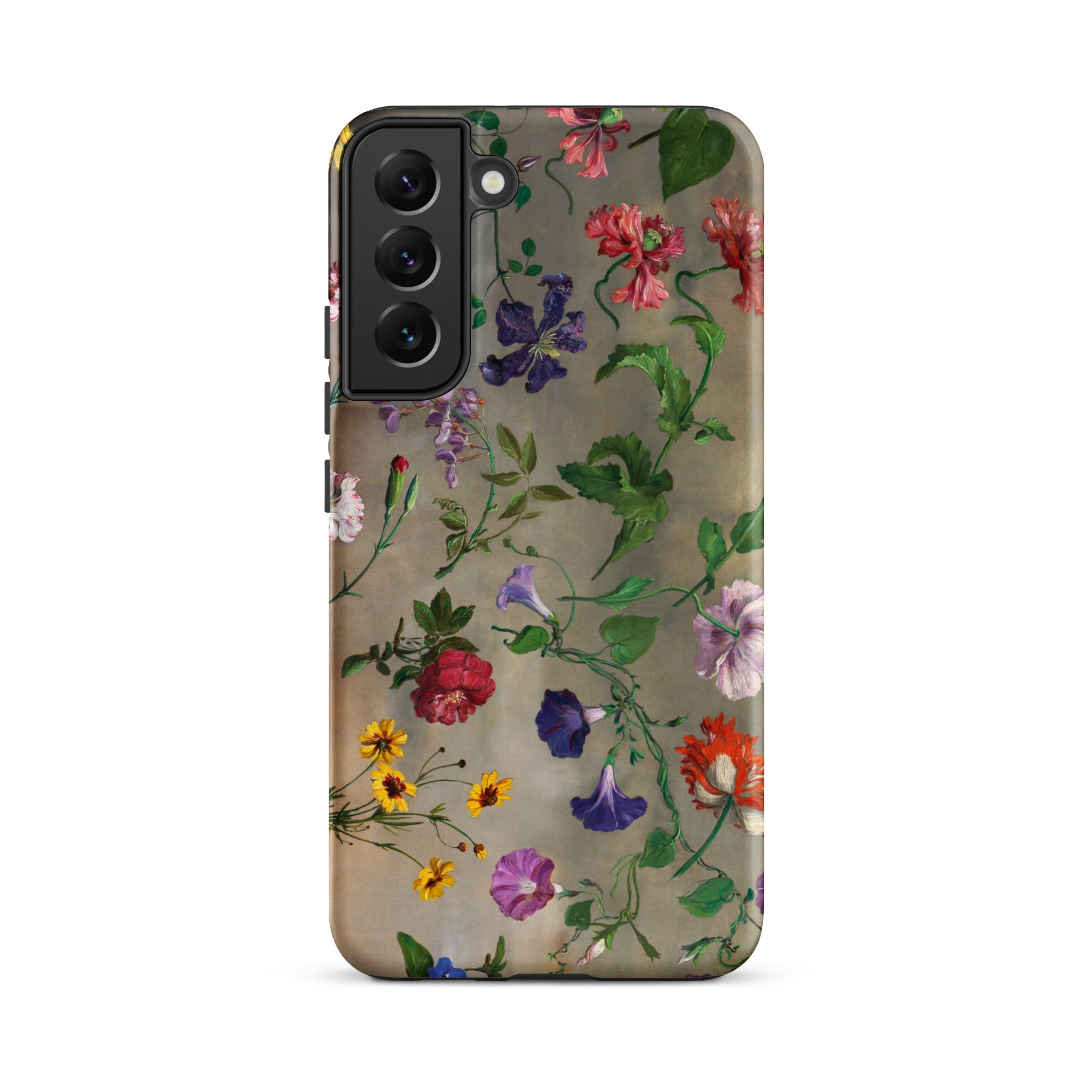 Studies of Flowers Jacques–laurent Agasse Samsung Case, Galaxy S22 Plus / Matte, Smartphone Case Vibrant Floral Pattern