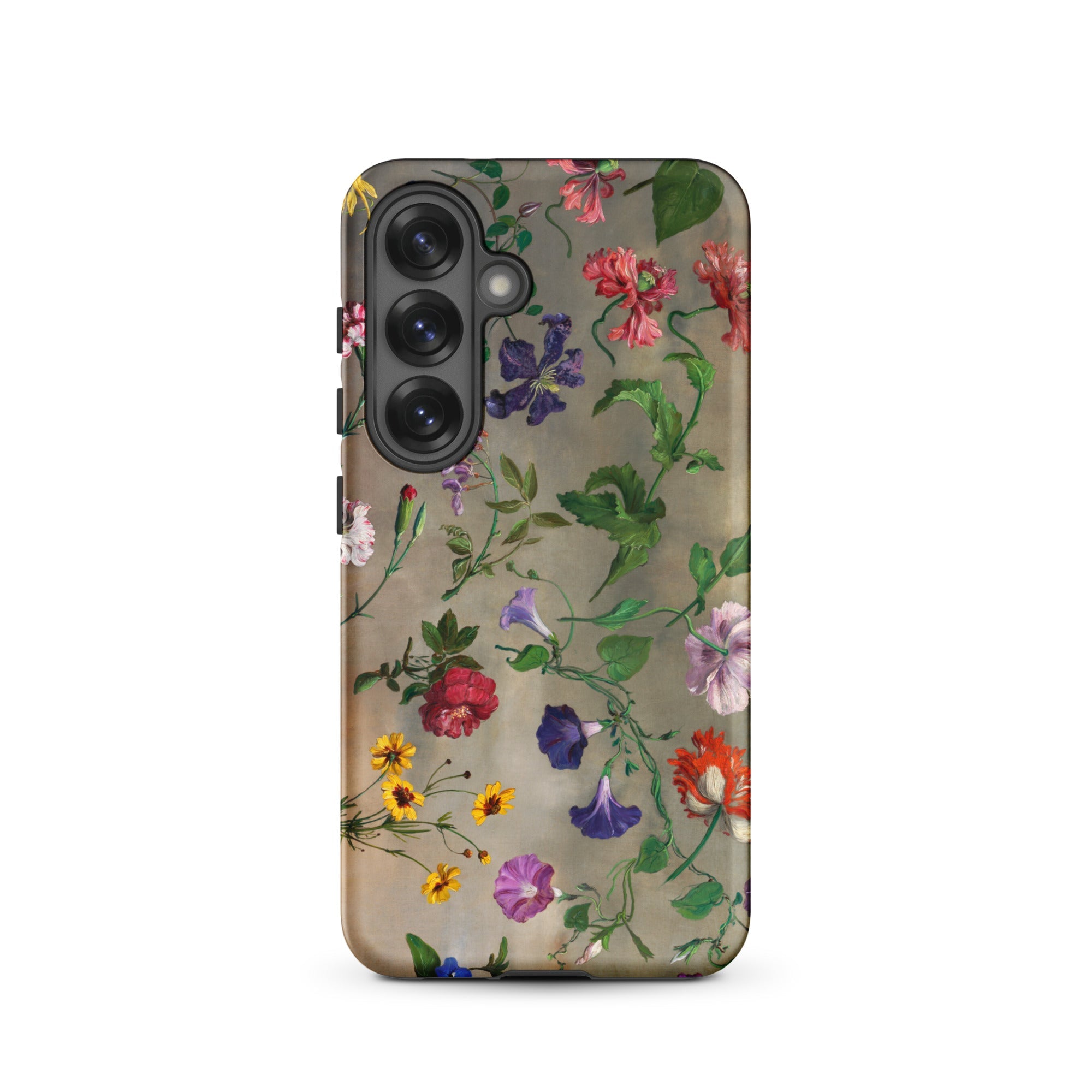 Studies of Flowers Jacques–laurent Agasse Samsung Case, Galaxy S25 / Matte, Smartphone Floral Patterned Case