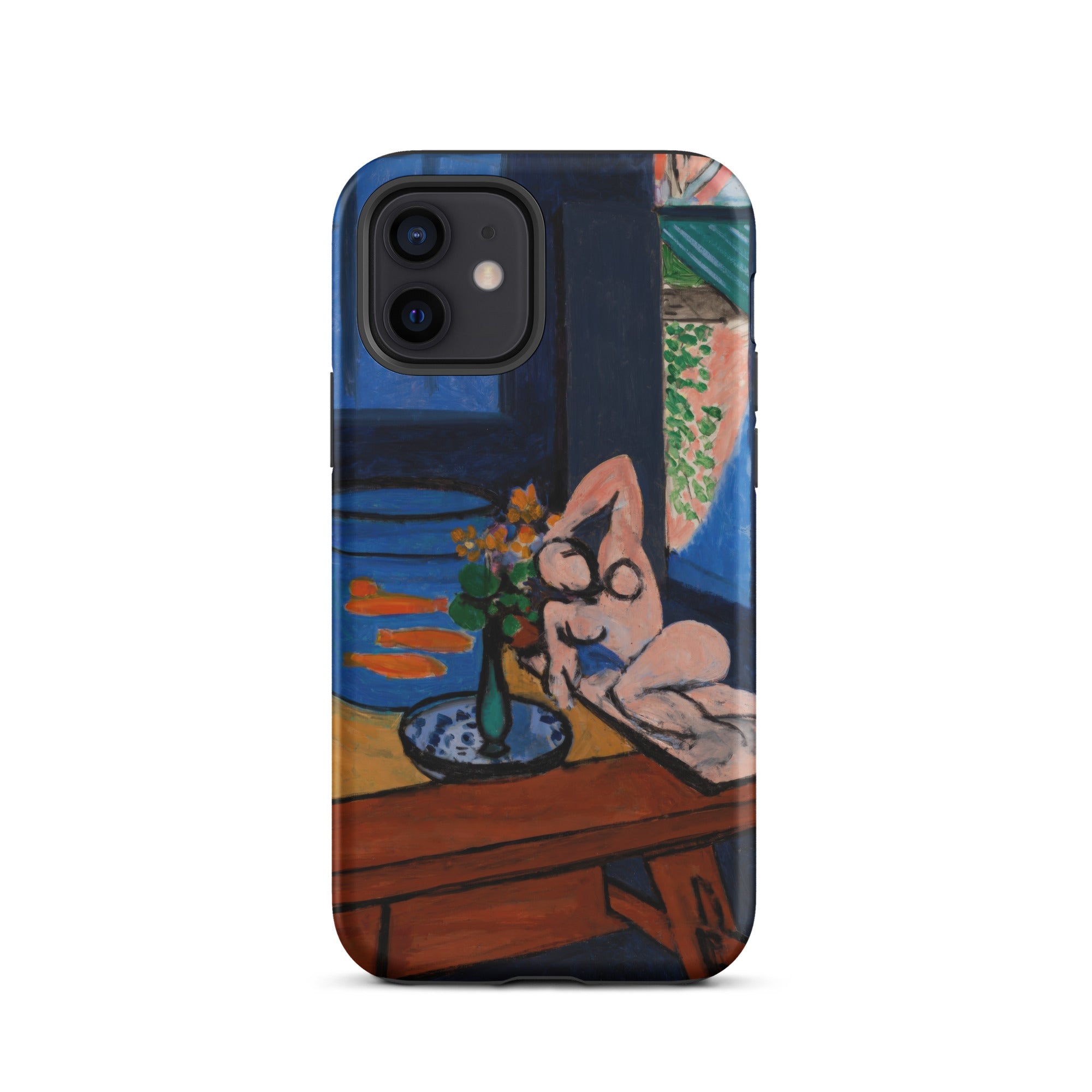 Studio with Goldfish Henri Matisse Iphone Case, 12 / Matte, Smartphone Case Colorful Painting