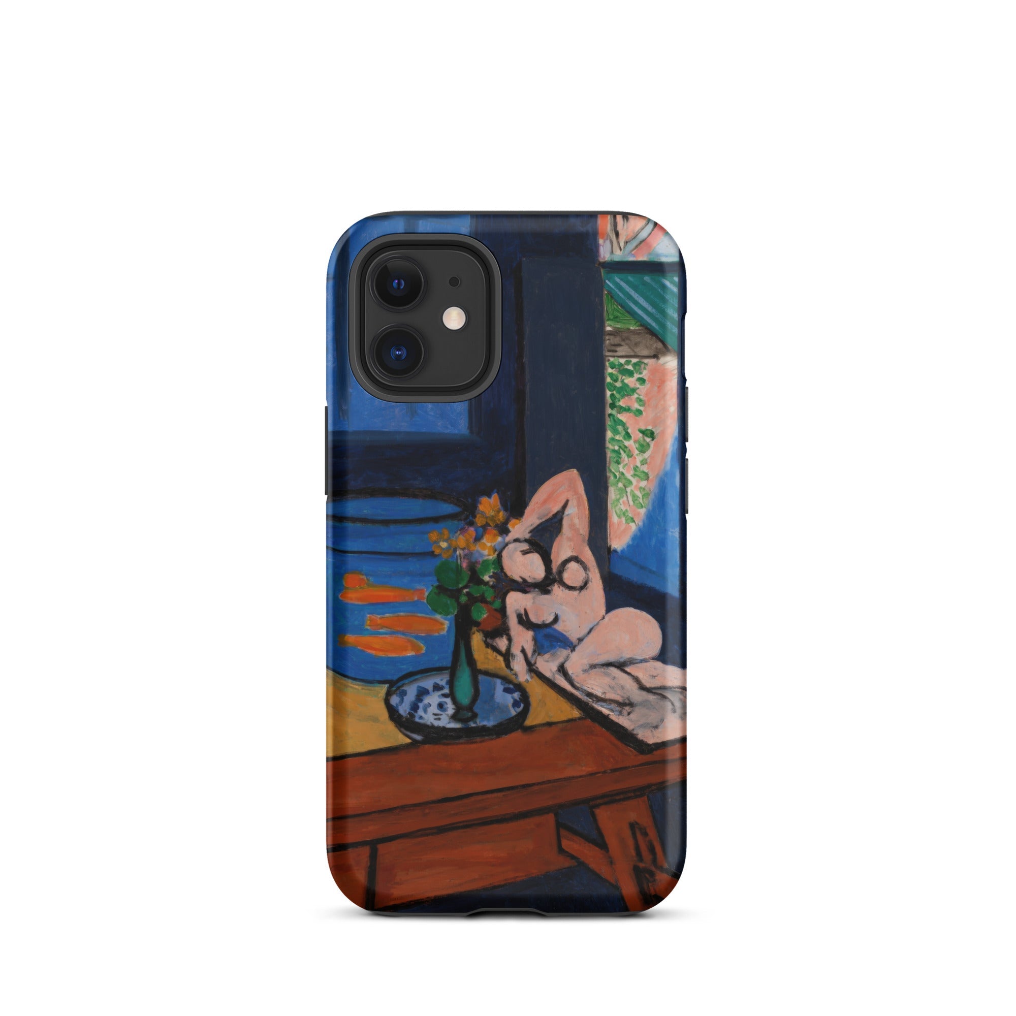 Studio with Goldfish Henri Matisse Iphone Case, 12 Mini / Matte, Iphone Case Painting Nude Figure