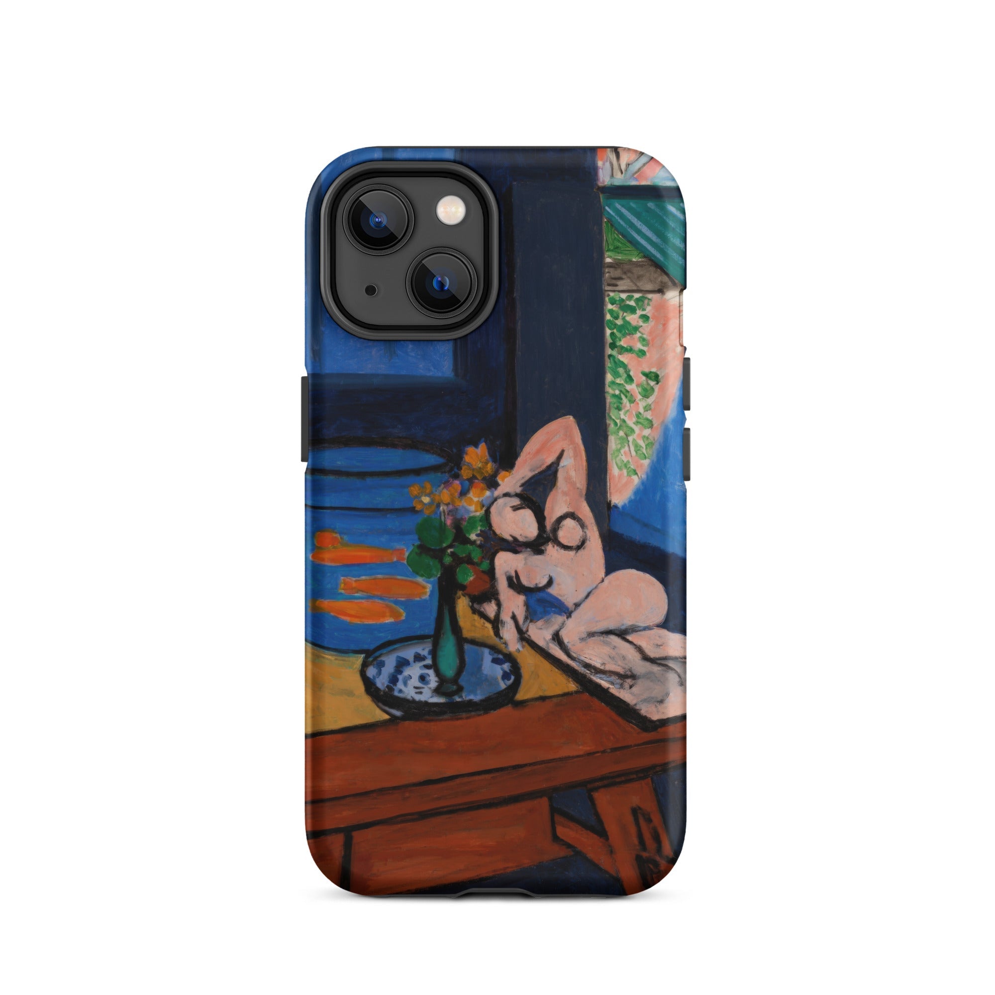 Studio with Goldfish Henri Matisse Iphone Case, 14 / Matte, Iphone Case Colorful Abstract Painting Nude Figure Room