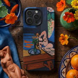 Studio with Goldfish - Henri Matisse Phone Case Blue Phone Case Vibrant Stylized Painting Figure Flowers Henri Matisse Iphone, Lets Color,