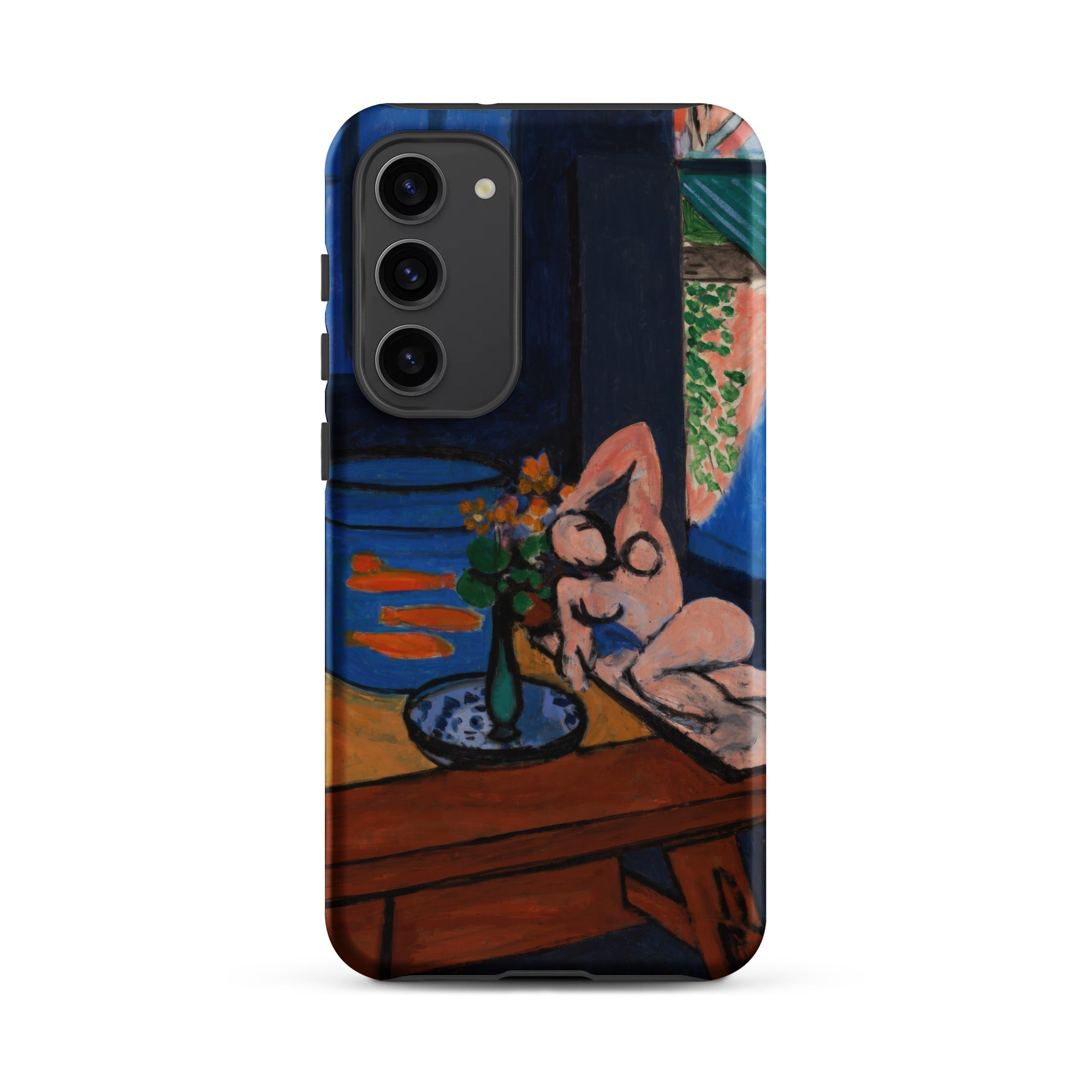 Studio with Goldfish Henri Matisse Samsung Case, Galaxy S23 Plus / Matte, Smartphone Vibrant Artistic Painting Figure Life