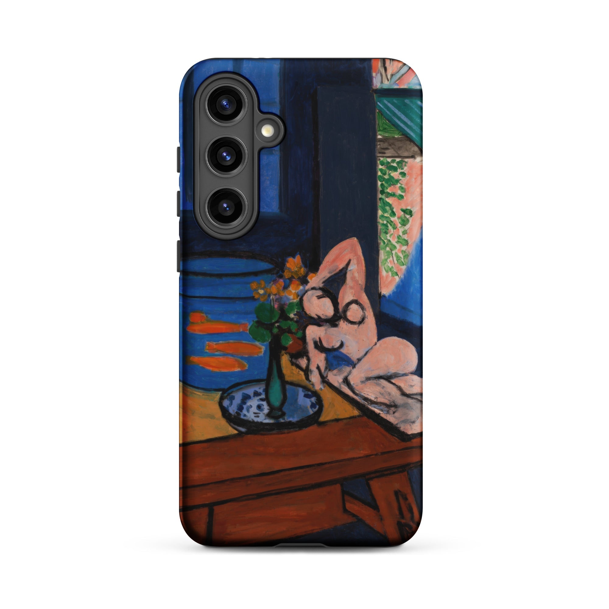 Studio with Goldfish Henri Matisse Samsung Case, Galaxy S24 Plus / Matte, Smartphone Case Colorful Painting