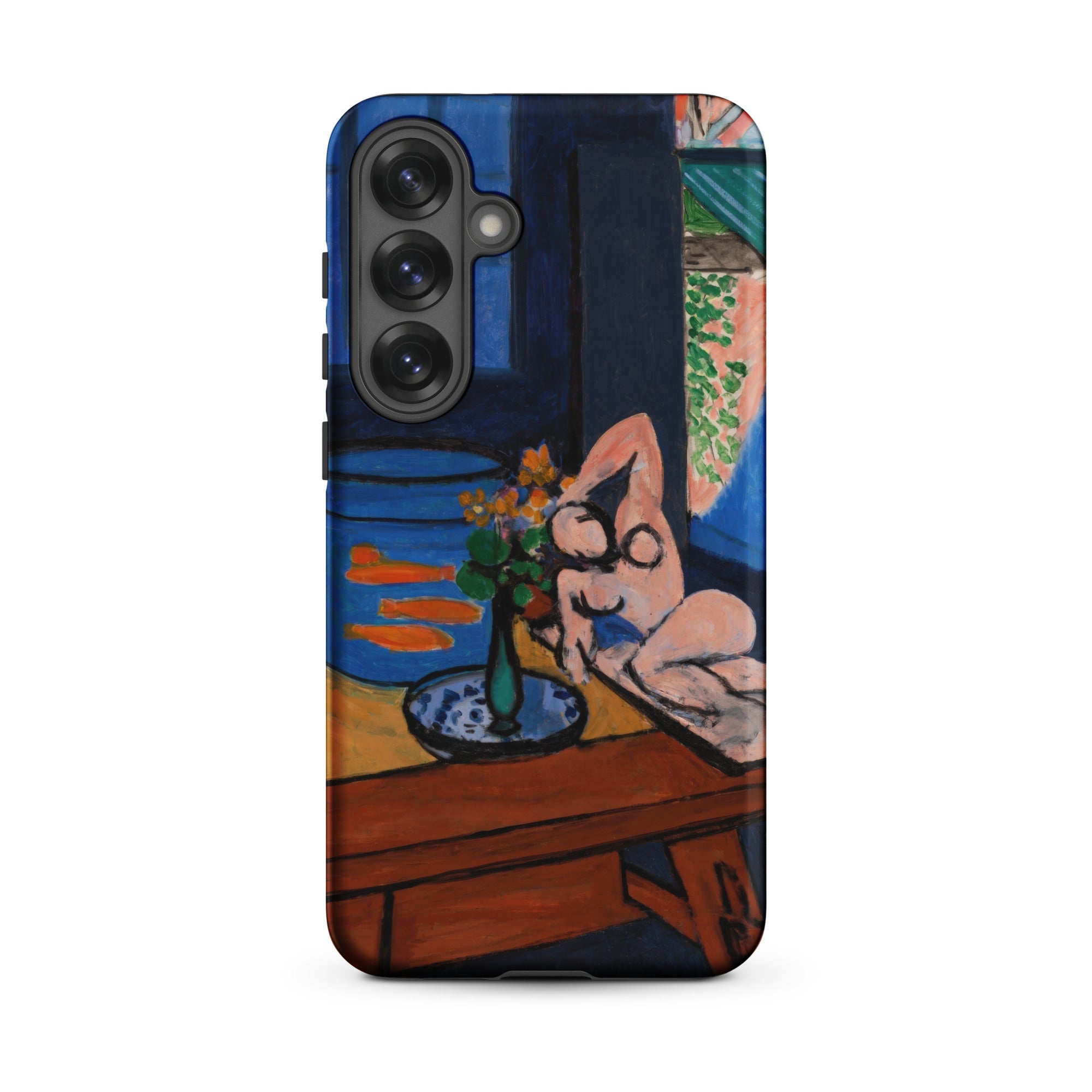 Studio with Goldfish Henri Matisse Samsung Case, Galaxy S25 Plus / Matte, Smartphone Case Colorful Abstract Painting Nude Figure Flowers