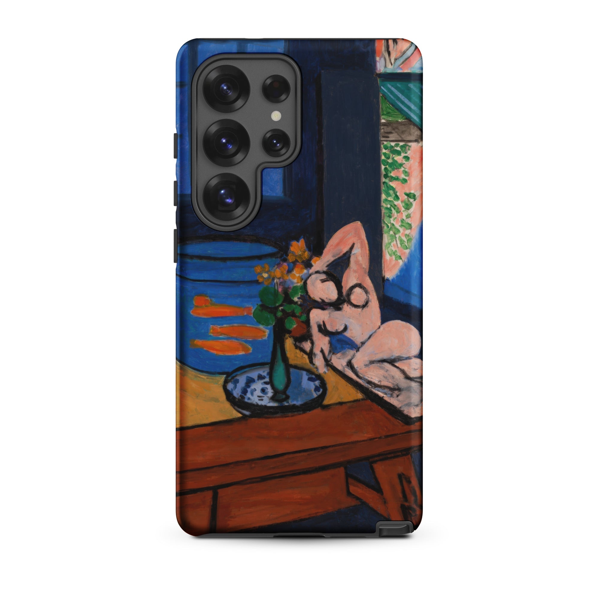 Studio with Goldfish Henri Matisse Samsung Case, Galaxy S25 Ultra / Matte, Smartphone Case Colorful Artistic Design