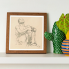 Study for Astronomy John Singer Sargent Art Print, Framed Pencil Sketch Seated Figure Contemplative Pose