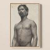 Study of a Black Man - Henry Ossawa Tanner Art Print / Canvas, 12x18’’ / 31x46cm / Natural Frame, Posters Prints & Visual Artwork, Toby Leon