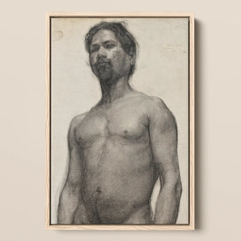 Study of a Black Man - Henry Ossawa Tanner Art Print / Canvas, 12x18’’ / 31x46cm / Natural Frame, Posters Prints & Visual Artwork, Toby Leon