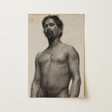 Study of a Black Man - Henry Ossawa Tanner Art Print / Canvas, 12x18’’ / 31x46cm / Unframed / no Border, Posters Prints & Visual Artwork,