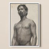 Study of a Black Man - Henry Ossawa Tanner Art Print / Canvas, 12x18’’ / 31x46cm / White Frame, Posters Prints & Visual Artwork, Toby Leon