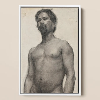 Study of a Black Man - Henry Ossawa Tanner Art Print / Canvas, 12x18’’ / 31x46cm / White Frame, Posters Prints & Visual Artwork, Toby Leon