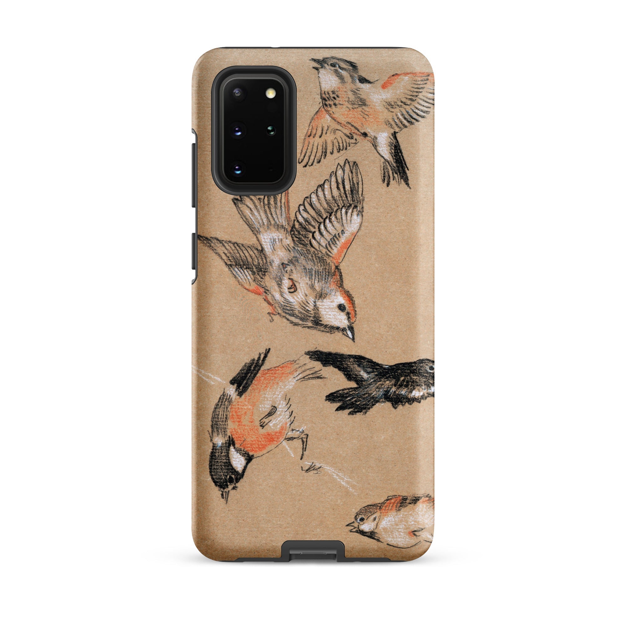 Study of Finches Edward Burne Jones Samsung Case, Galaxy S20 Plus / Matte, Smartphone Case Sketch Multiple Birds