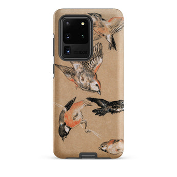 Study of Finches - Edward Burne Jones Samsung Case, Galaxy S20 Ultra / Matte, Smartphone Case Sketch-style Illustration Multiple Birds