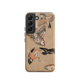 Study of Finches - Edward Burne Jones Samsung Case, Galaxy S22 / Matte, Smartphone Case Brown Background Bird Illustrations