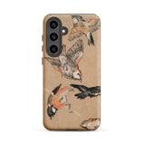 Study of Finches - Edward Burne Jones Samsung Case, Galaxy S24 Plus / Matte, Smartphone Case Adorned Bird Illustrations