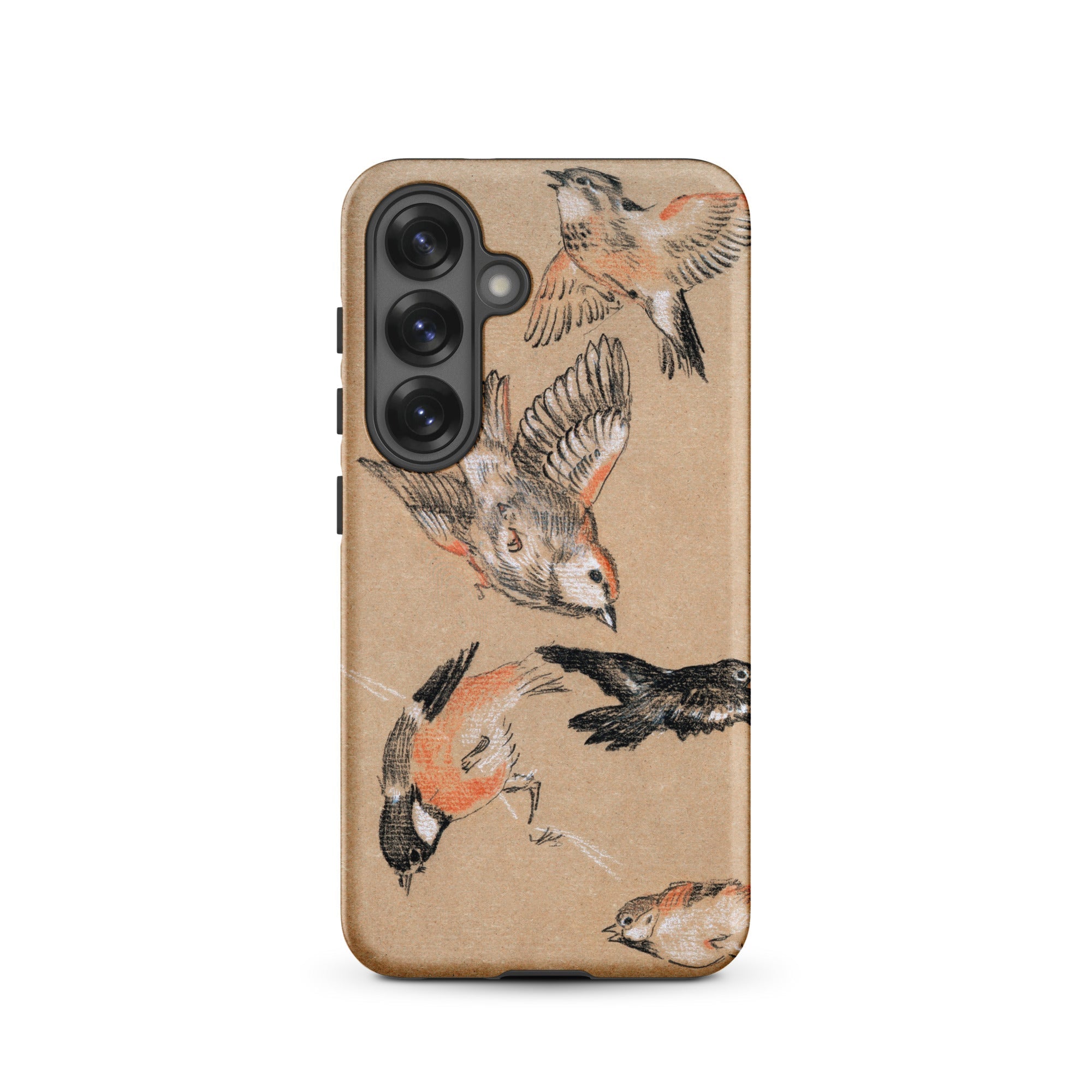 Study of Finches Edward Burne Jones Samsung Case, Galaxy S25 / Matte, Phone Case Nature Inspired Illustration Birds Flight Perched