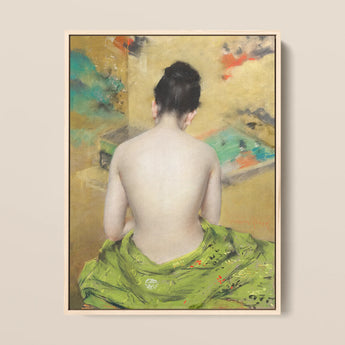 Study of Flesh and Gold - William Merritt Chase Art Print / Canvas, 12x16’’ / 31x41cm / Natural Frame, Posters Prints & Visual Artwork,