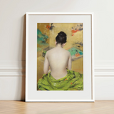 Study of Flesh and Gold - William Merritt Chase Art Print / Canvas, 12x16’’ / 31x41cm / White Frame / Matboard, Posters Prints & Visual