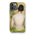Study of Flesh and Gold - William Merritt Chase Iphone Case, 11 Pro / Matte, Phone Case Classical Painting Woman’s Bare Draped Green