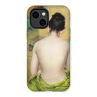 Study of Flesh and Gold - William Merritt Chase Iphone Case, 14 Plus / Matte, Phone Case Classical Painting Woman’s Bare Draped Green