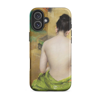 Study of Flesh and Gold - William Merritt Chase Iphone Case, 16 Plus / Matte, Phone Case Painting Woman