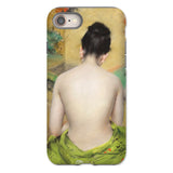 Study of Flesh and Gold - William Merritt Chase Iphone Case, 8 / Matte, Phone Case Classical Painting Nude Figure’s Dark Hair