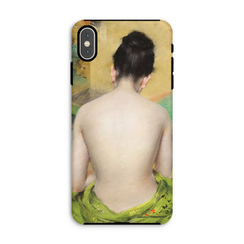 Study of Flesh and Gold - William Merritt Chase Iphone Case, Xs Max / Matte, Phone Case Painting Person’s Bare Dark Hair Draped