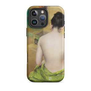 Study of Flesh and Gold - William Merritt Chase Phone Case Iphone 16 Pro Max / Matte Phone Case Painting Nude Woman William Merritt Chase,