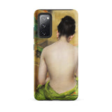 Study of Flesh and Gold - William Merritt Chase Samsung Case, Galaxy S20 Fe / Matte, Phone Case Classical Painting Woman Draped Green Fabric
