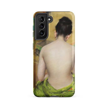 Study of Flesh and Gold - William Merritt Chase Samsung Case, Galaxy S21 Fe / Matte, Smartphone Case Classical Painting Woman’s Bare Draped