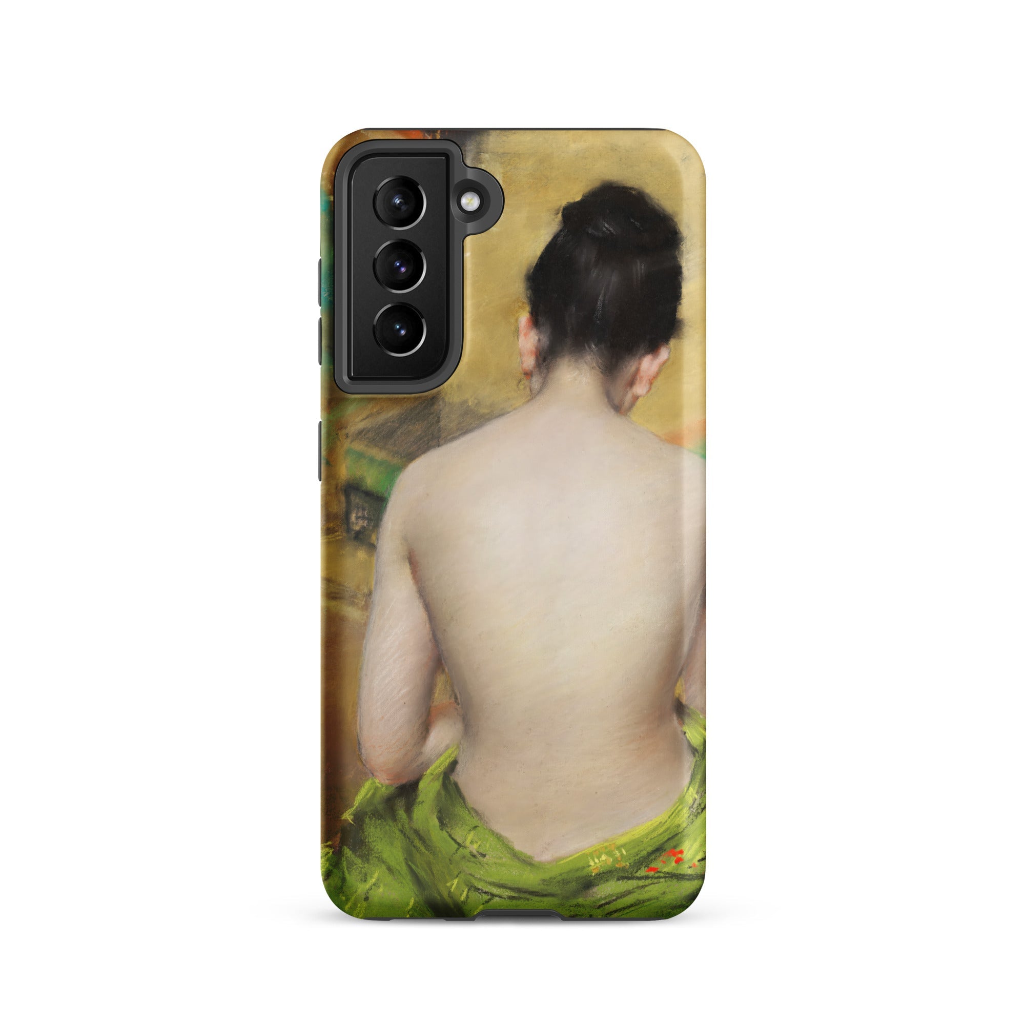 Study of Flesh and Gold William Merritt Chase Samsung Case, Galaxy S21 / Matte, Phone Case Painted Person’s Bare Wrapped Green Cloth