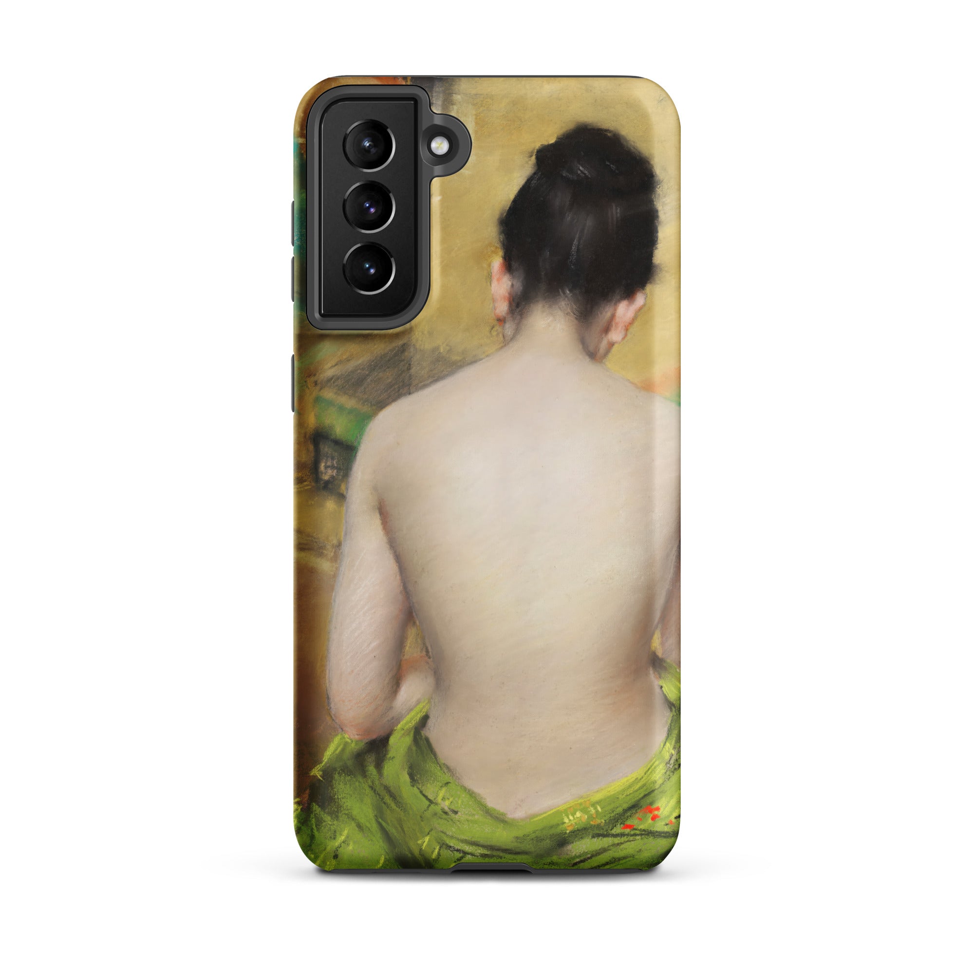 Study of Flesh and Gold William Merritt Chase Samsung Case, Galaxy S21 Plus / Matte, Phone Case Classical Painting Woman Viewer