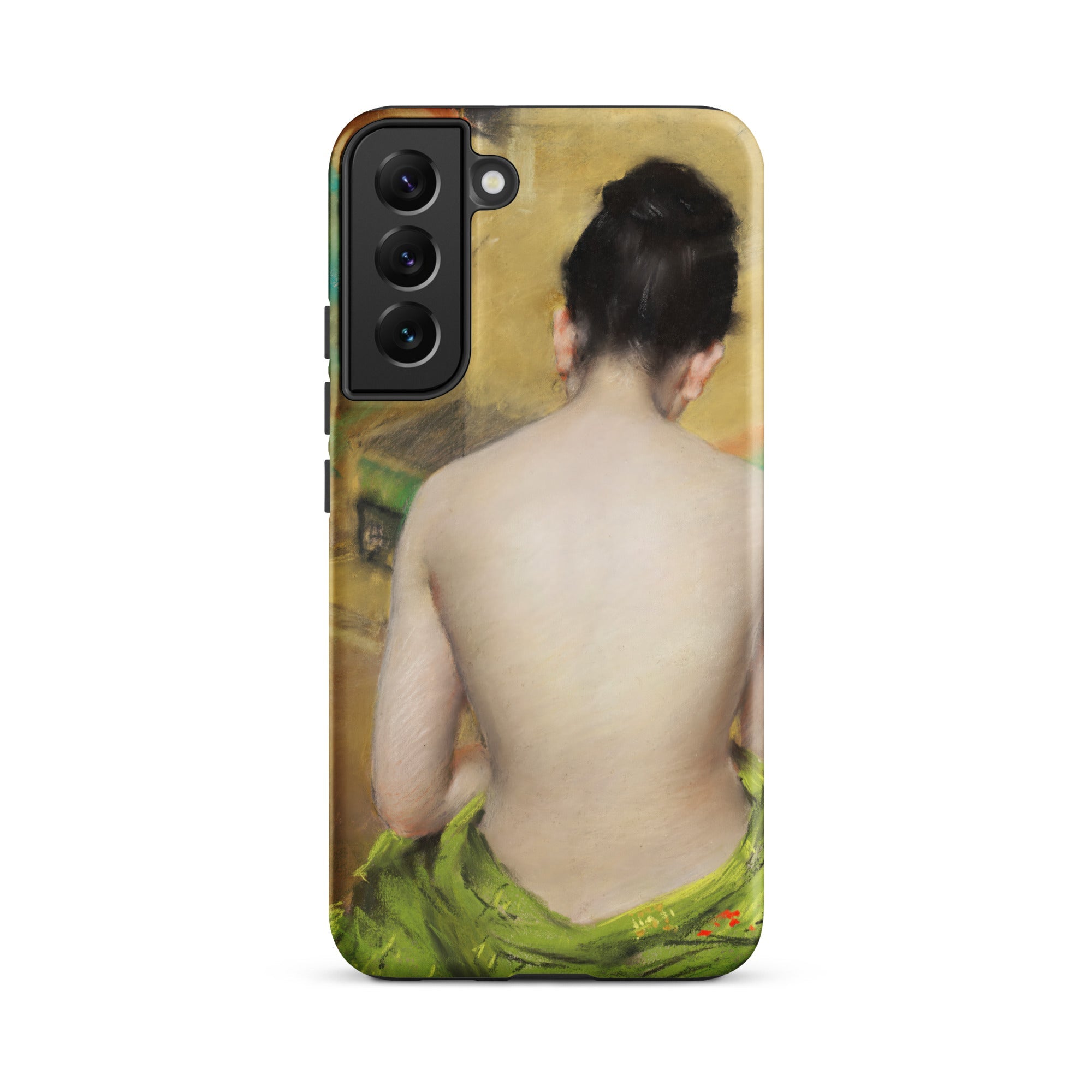 Study of Flesh and Gold William Merritt Chase Samsung Case, Galaxy S22 Plus / Matte, Smartphone Case Classical Painting Woman Exposed Green