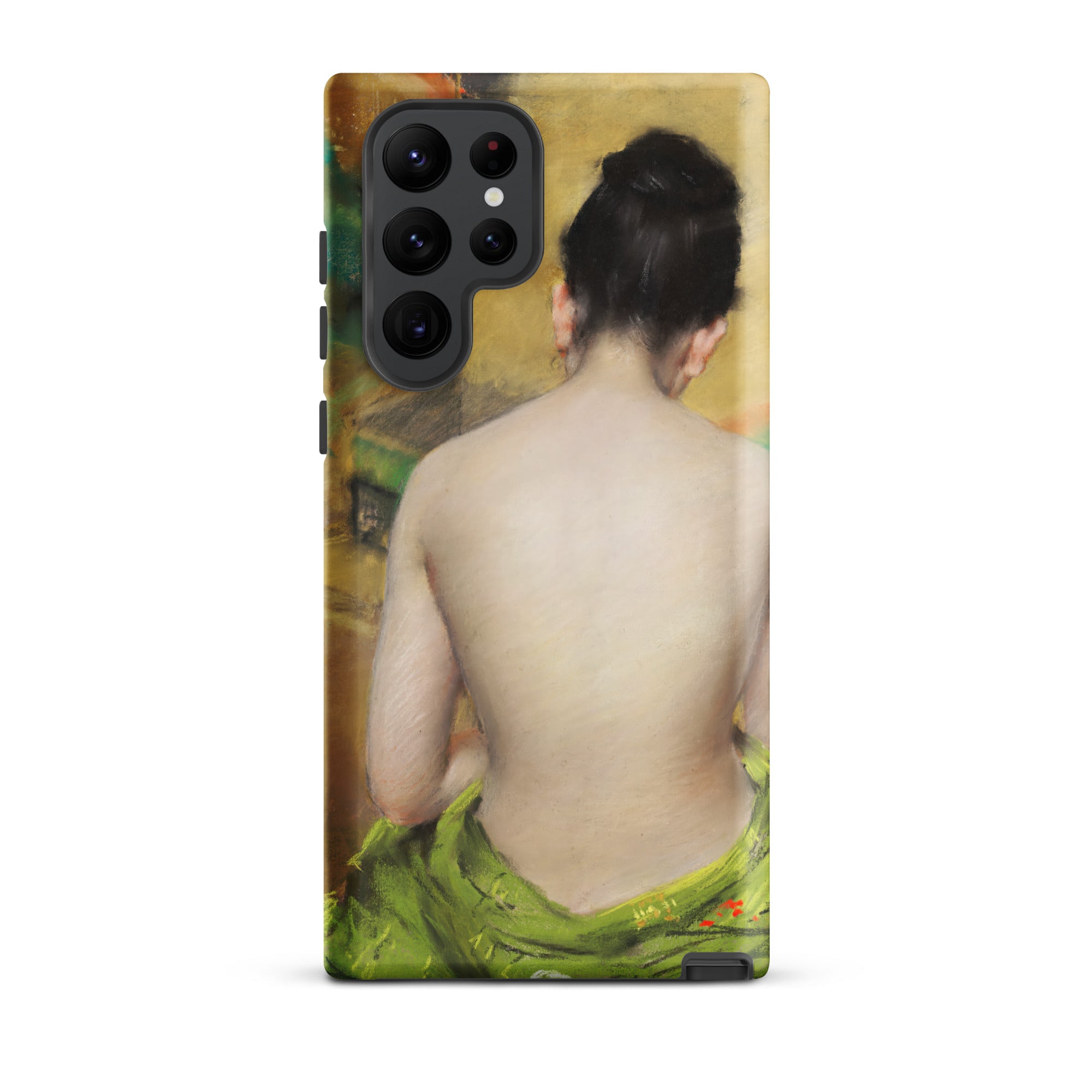 Study of Flesh and Gold William Merritt Chase Samsung Case, Galaxy S22 Ultra / Matte, Smartphone Case Classical Painting Woman Draped Green
