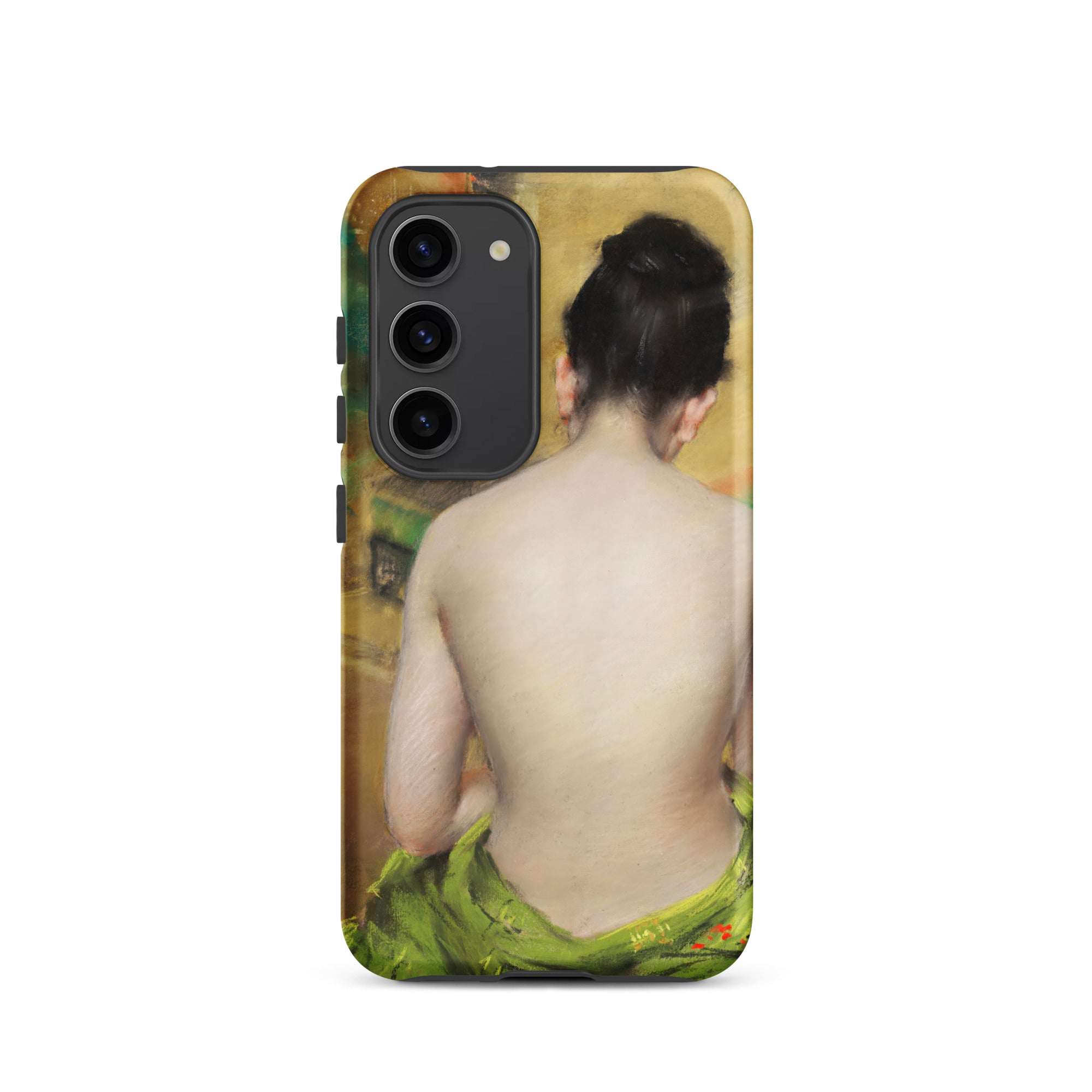 Study of Flesh and Gold William Merritt Chase Samsung Case, Galaxy S23 / Matte, Smartphone Case Classical Painting Woman Green Garment