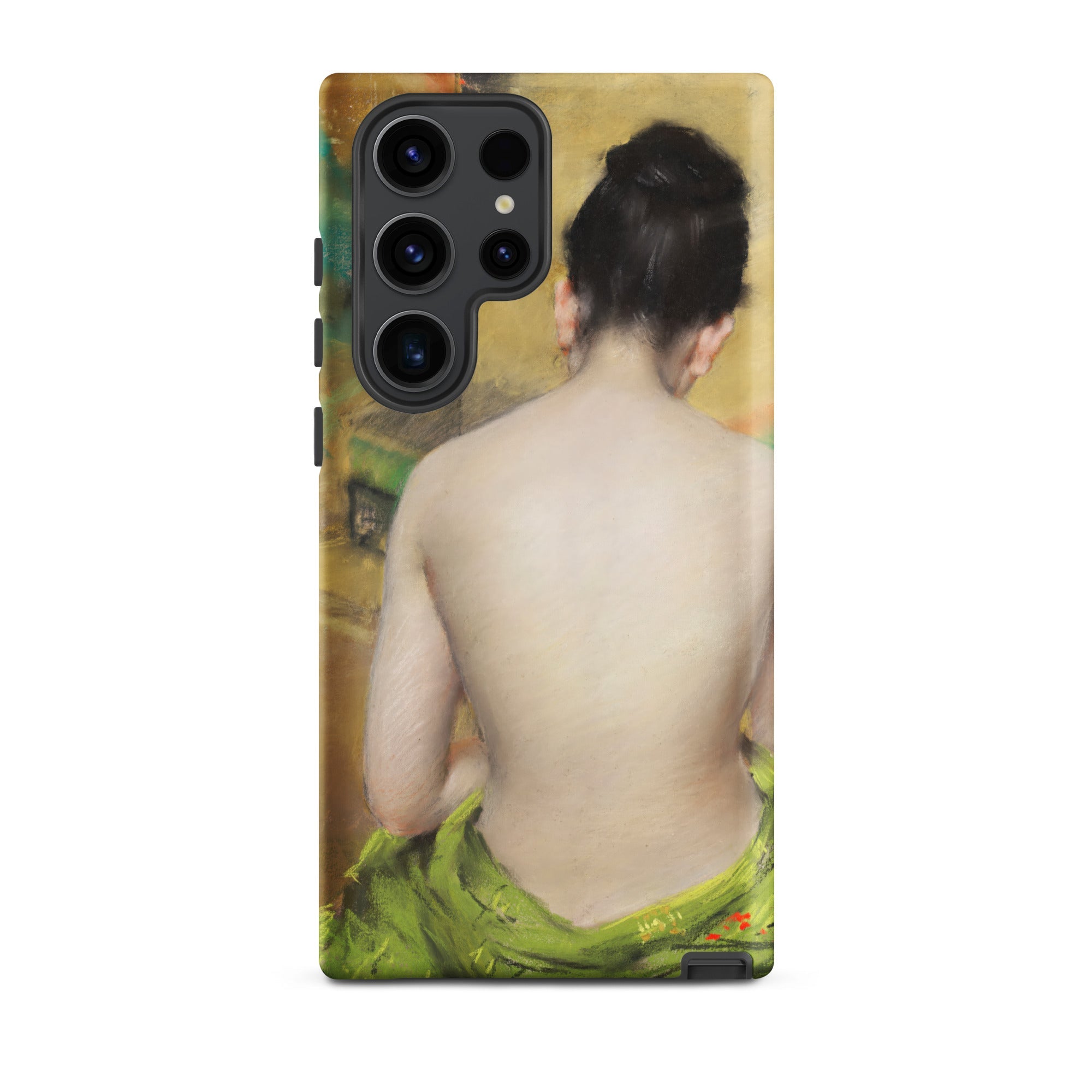 Study of Flesh and Gold William Merritt Chase Samsung Case, Galaxy S23 Ultra / Matte, Smartphone Case Classical Painting Woman Draped Green