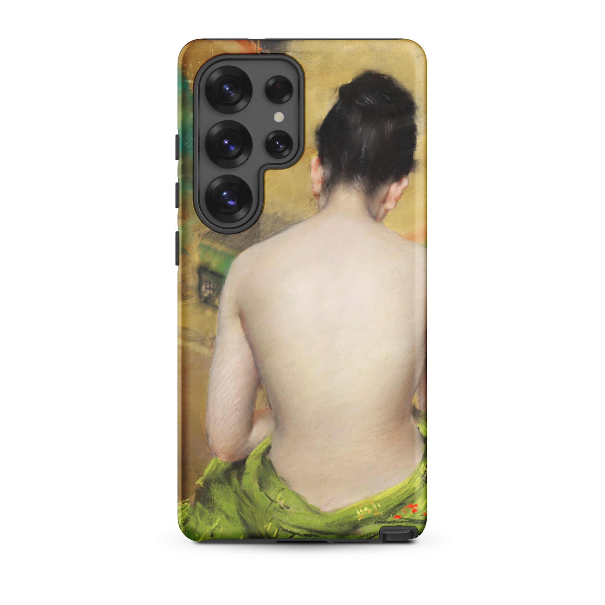 Study of Flesh and Gold William Merritt Chase Samsung Case, Galaxy S25 Ultra / Matte, Smartphone Case Classical Painting Woman Draped Green