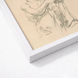 Study for Astronomy - John Singer Sargent Art Print / Canvas Minimalist White Frame Delicate Pencil Sketch Aged Beige-toned, Prints