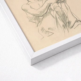Study for Astronomy - John Singer Sargent Art Print / Canvas Minimalist White Frame Delicate Pencil Sketch Aged Beige-toned, Prints