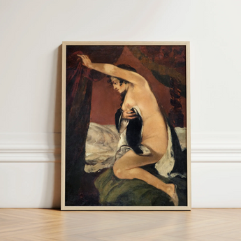 Study for Venus - Gustave Courbet Art Print / Canvas Framed Painting Nude Woman Expressive Pose Rendered Rich Jean-désiré-gustave Builds,