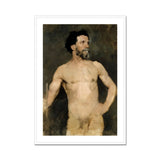 Study of a Male Model - Albert Edelfelt Fine Art Print, Nude Male Figure Painting