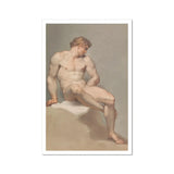 Study of a Male Nude - Edward Francis Burney Fine Art Print / Canvas Nude Male Figure Study Edward Francis Burney, Erotic Monolith, Fine