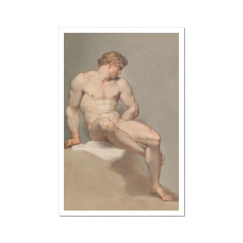 Study of a Male Nude - Edward Francis Burney Fine Art Print, Nude Male Figure Study