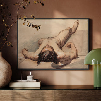 Study of a Male Nude - William Mulready Art Print / Canvas, Posters Prints & Visual Artwork, Toby Leon