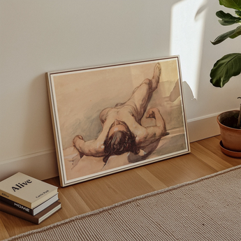 Study of a Male Nude - William Mulready Art Print / Canvas, Posters Prints & Visual Artwork, Toby Leon