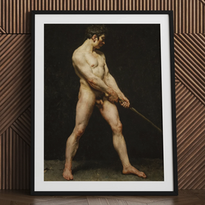 Estudio de un hombre desnudo - seguidor de Pierre Narcisse Guerin Art Print